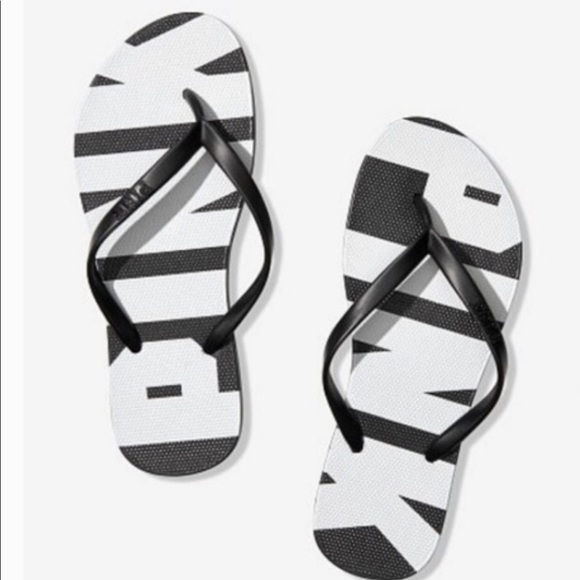 PINK Victoria's Secret Shoes - Victoria Secret Black pink Sandals